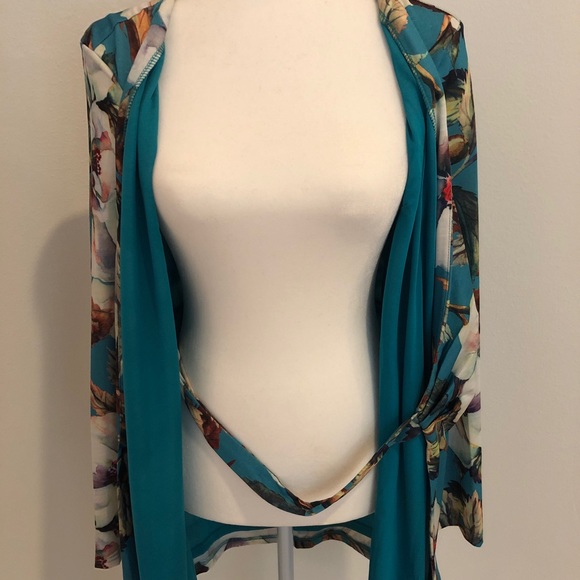 Summer floral wrap dress L - Picture 6 of 8